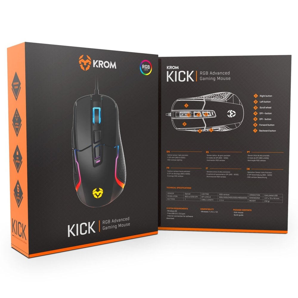 RATON OPTICO KROM KICK