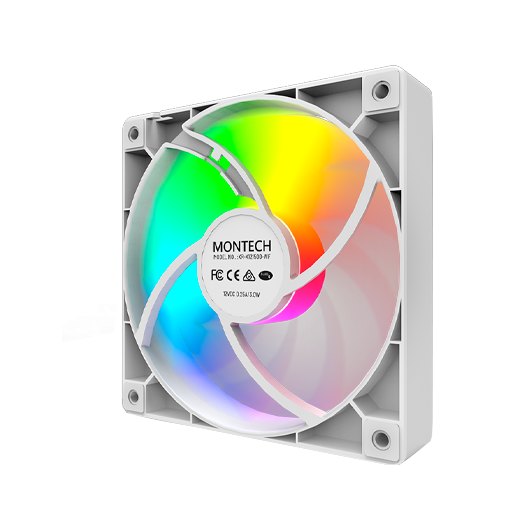 VENTILADOR 120X120 MONTECH GF120 PWM WHITE PACK 3 HUB