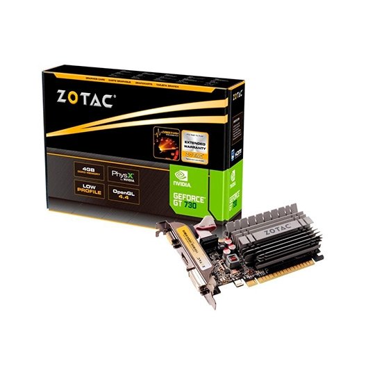 TARJETA GRAFICA ZOTAC GT 730 4GB GDDR3 ZONE EDITION