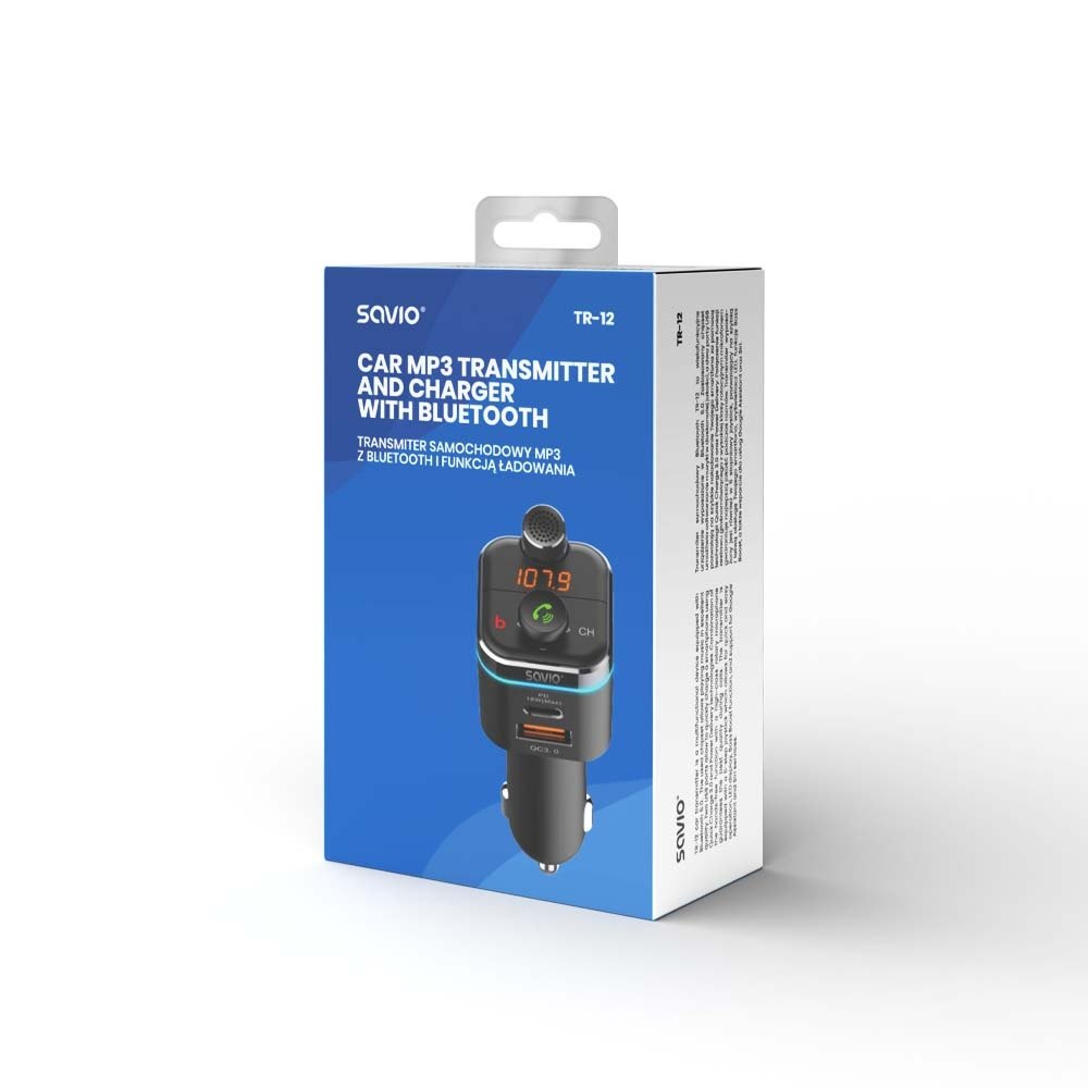 TRANSMISOR FM BLUETOOTH COCHE SAVIO TR 12