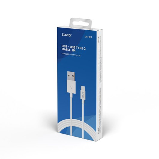CABLE USB A A USB C CARGA RAPIDA 1M SAVIO CL 126