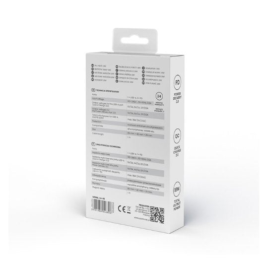 CARGADOR SAVIO LA 05 DUAL 18W USB 30 CABLE
