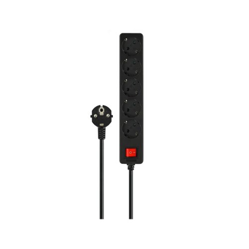 REGLETA DE 5 ENCHUFES SAVIO LZ 15 BLACK