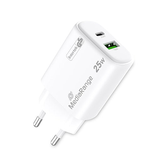 CARGADOR MEDIARANGE DUAL USB A Y USB C 25W