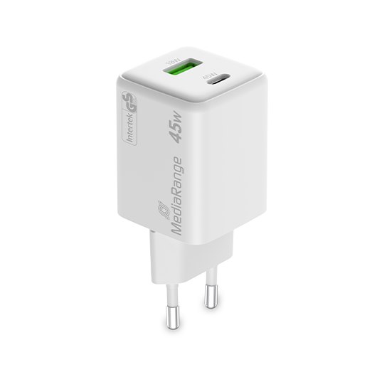 CARGADOR MEDIARANGE DUAL USB A Y USB C 45W