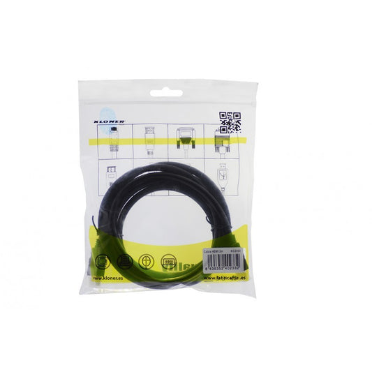 CABLE HDMI M A HDMI M 2M KL TECH V14 BULK