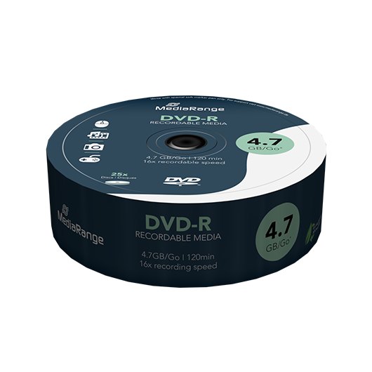 CONSUMIBLE MEDIARANGE DVD R MR403 47GB 25PCS