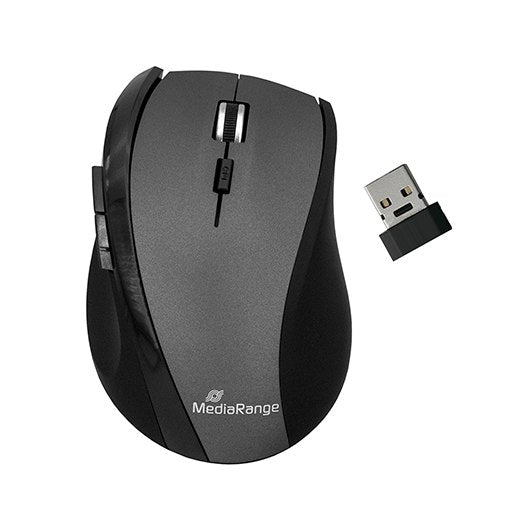 RATON OPTICO MEDIARANGE MROS203 WIRELESS BK GREY