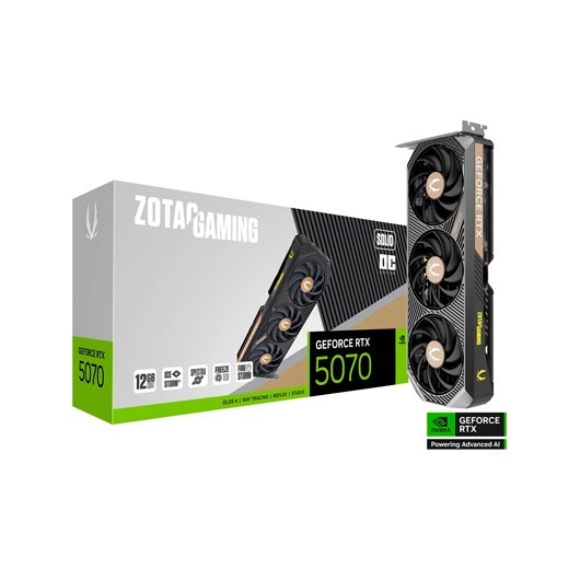 TARJETA GRAFICA ZOTAC RTX 5070 SOLID OC 12GB