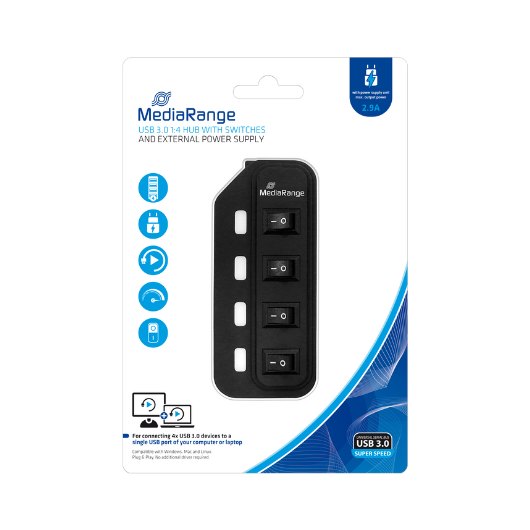 HUB MEDIARANGE USB 30 4XUSB 30