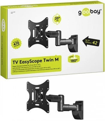 SOPORTE TV M GOOBAY EASYSCOPE TWIN M 17 42 NEGRO