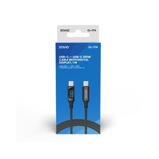 CABLE USB C SAVIO CL 174 NEGRO