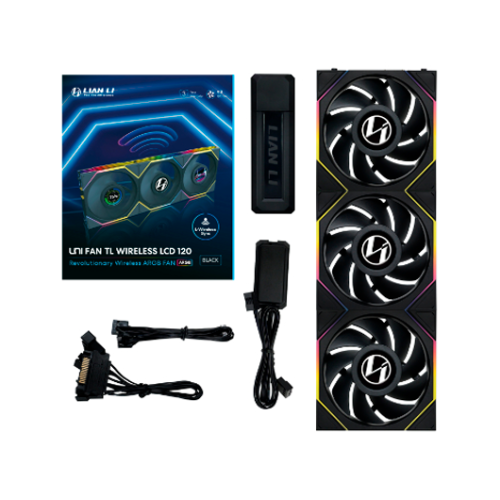 VENTILADOR 120X120 LIAN LI UNIFAN TL LCD WIRELESS BLACK