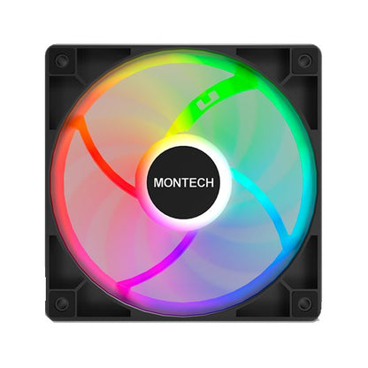 VENTILADOR 120X120 MONTECH GF120 PWM BLACK PACK 3 HUB
