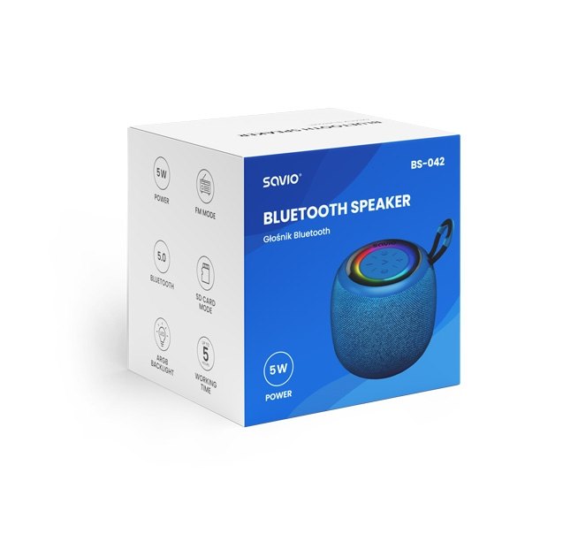 ALTAVOZ BLUETOOTH 50 5W NEGRO SAVIO BS 042