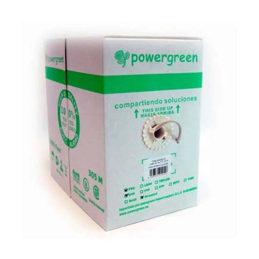 BOBINA DE CABLE PEPEGREEN CAT5e 100M FLEXIBLE