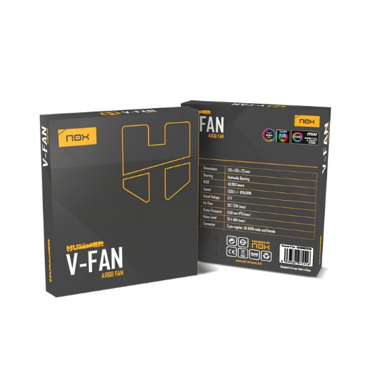 VENTILADOR 120X120 NOX HUMMER V FAN ARGB