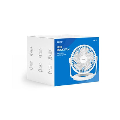 VENTILADOR ESCRITORIO USB SAVIO AD 01 WHITE