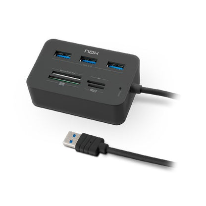 LECTOR DE TARJETAS HUB USB 30 NOX READER ONE