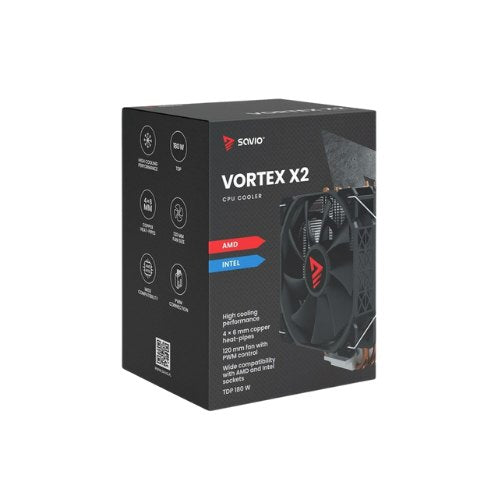 DISIPADOR CPU SAVIO VORTEX X2 BLACK