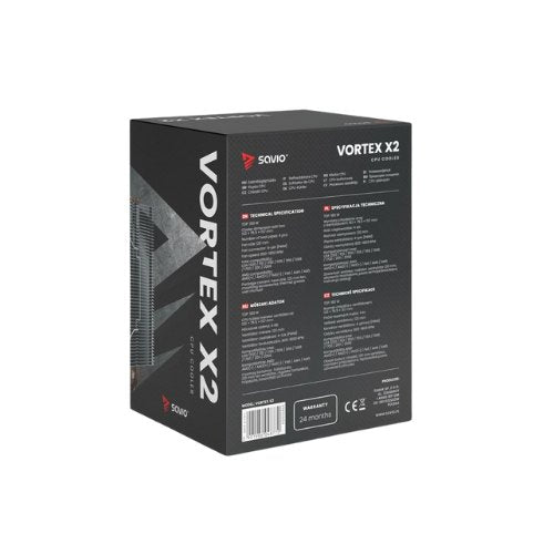 DISIPADOR CPU SAVIO VORTEX X2 BLACK