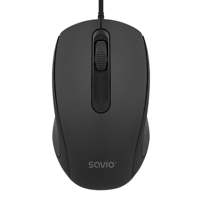 RATON OPTICO SAVIO MB 02 CON CABLE USB A 1200 DPI