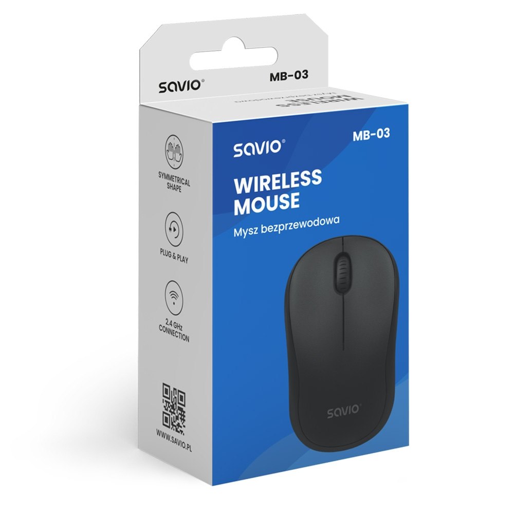 RATON OPTICO SAVIO MB 03 WIRELESS 1000 DPI