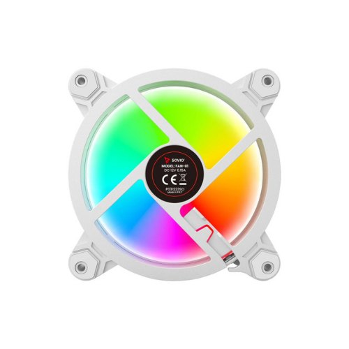 KIT 4 VENTILADORES PC SAVIO CON MANDO WHITE FAN 01