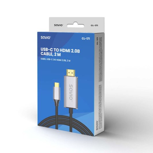 CABLE USB C A HDMI 20 4K 2M SAVIO CL 171