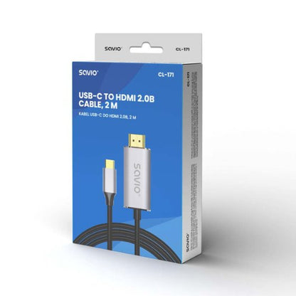 CABLE USB C A HDMI 20 4K 2M SAVIO CL 171
