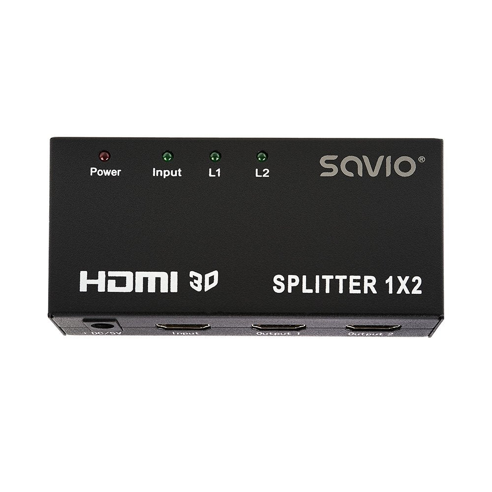 SPLITTER 1X2 HDMI FULL HD 3D SAVIO CL 42 NEGRO