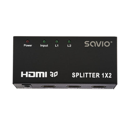 SPLITTER 1X2 HDMI FULL HD 3D SAVIO CL 42 NEGRO
