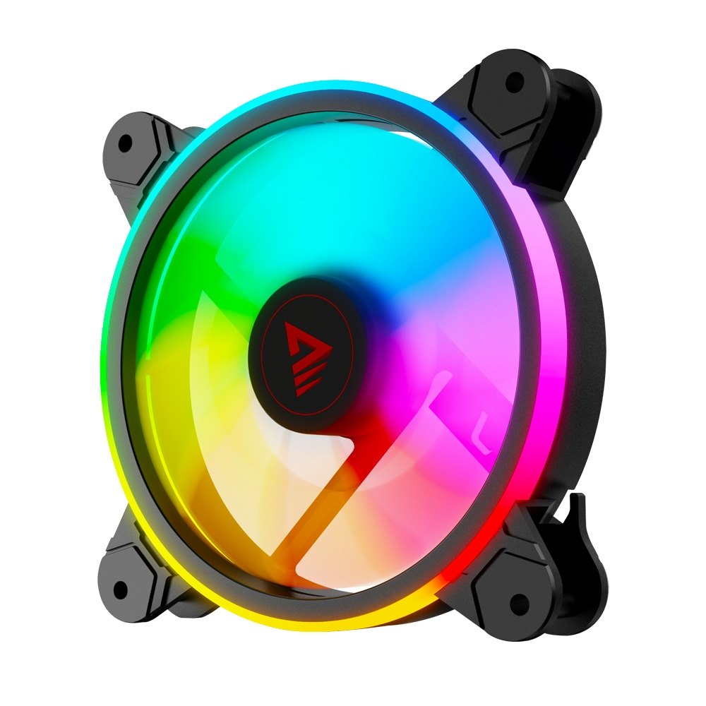 KIT 4 VENTILADORES PC SAVIO CON MANDO BLACK