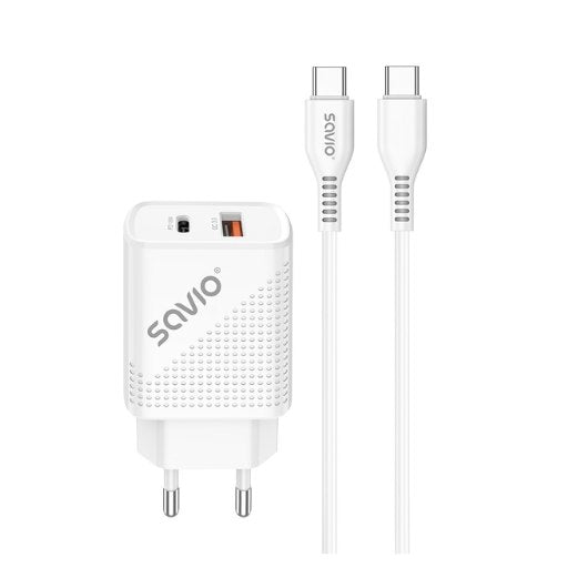 CARGADOR SAVIO LA 05 DUAL 18W USB 30 CABLE