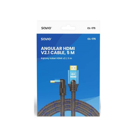 CABLE HDMI SAVIO ACODADO CL 175