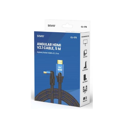 CABLE HDMI SAVIO ACODADO CL 175