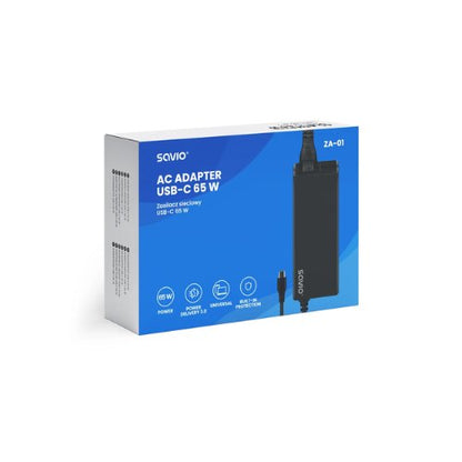 ADAPTADOR CORRIENTE SAVIO USB C 65W ZA 01
