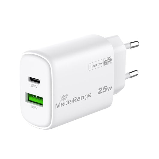 CARGADOR MEDIARANGE DUAL USB A Y USB C 25W