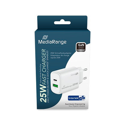 CARGADOR MEDIARANGE DUAL USB A Y USB C 25W