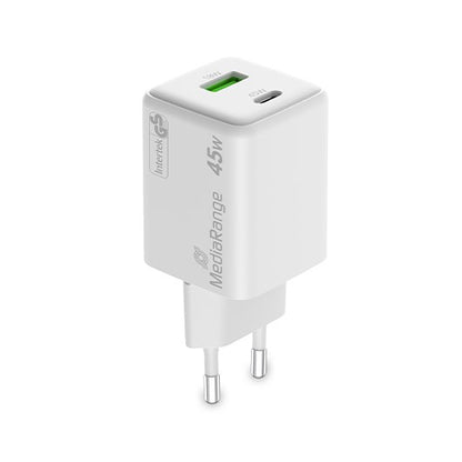 CARGADOR MEDIARANGE DUAL USB A Y USB C 45W