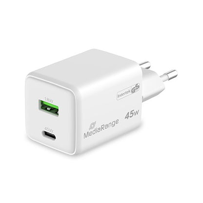 CARGADOR MEDIARANGE DUAL USB A Y USB C 45W