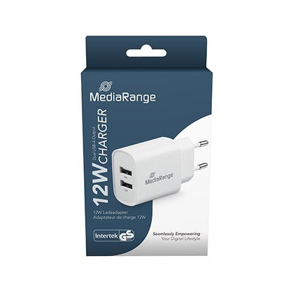 CARGADOR MEDIARANGE DUAL USB A 12W