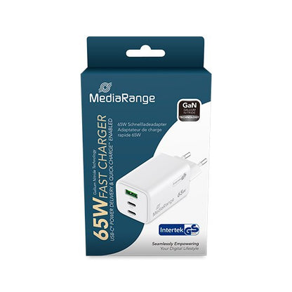 CARGADOR MEDIARANGE TRIPLE USB A Y USB C 65W