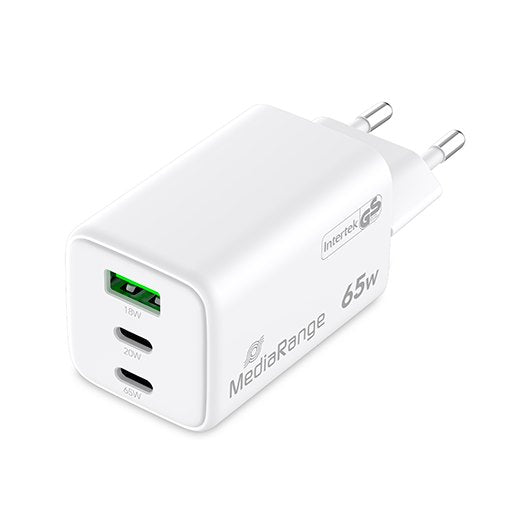 CARGADOR MEDIARANGE TRIPLE USB A Y USB C 65W