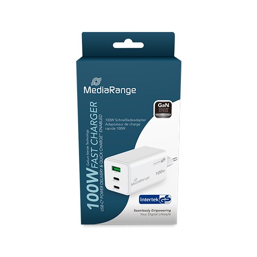CARGADOR MEDIARANGE TRIPLE USB A U USB C 100W