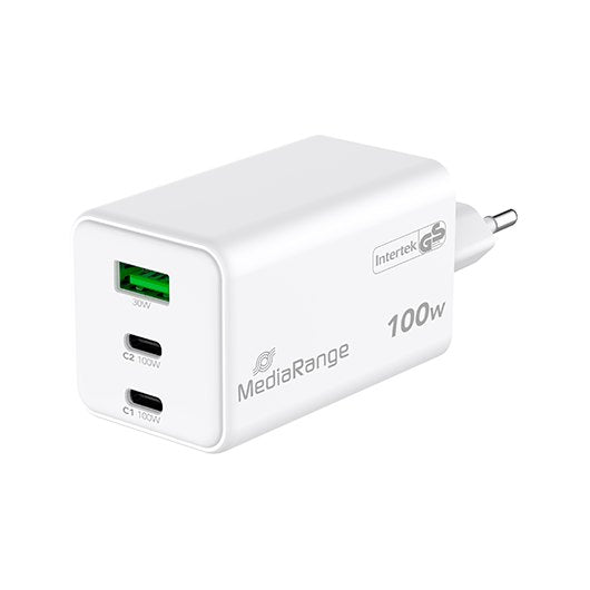CARGADOR MEDIARANGE TRIPLE USB A U USB C 100W