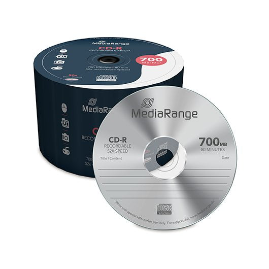 CONSUMIBLE MEDIARANGE CD R MR207 700MB 50PCS