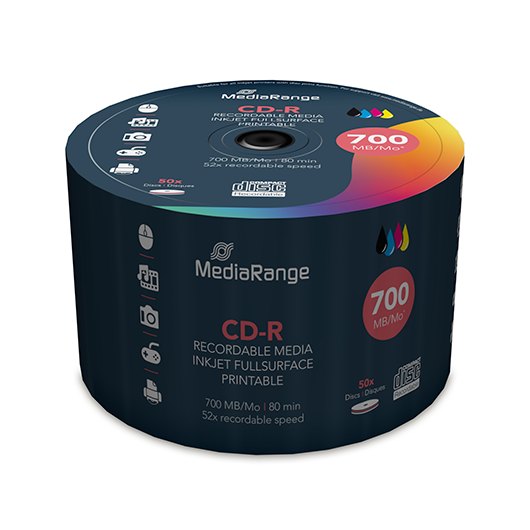 CONSUMIBLE MEDIARANGE CD R MR208 700MB 50PCS