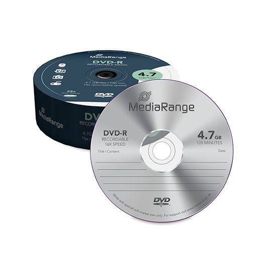 CONSUMIBLE MEDIARANGE DVD R MR403 47GB 25PCS