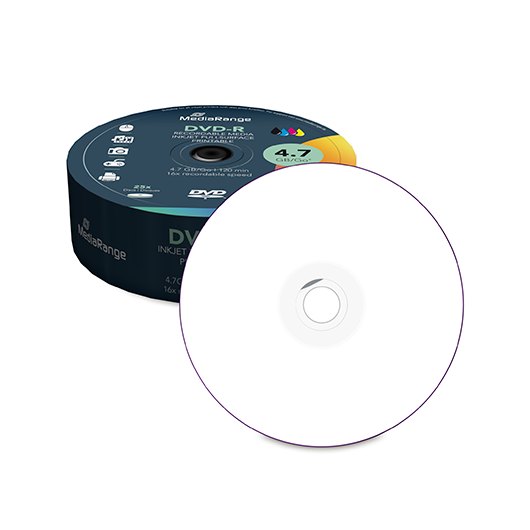 CONSUMIBLE MEDIARANGE DVD R MR407 47GB 25PCS